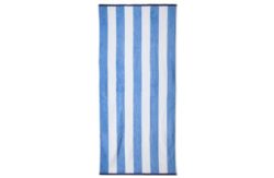Striped Beach Towel - Blue and White